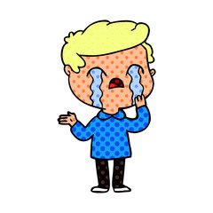 cartoon man crying