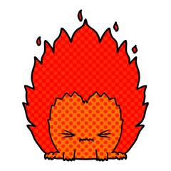 cartoon fire creature