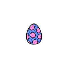 cartoon painted easter egg