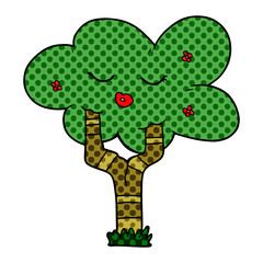 cartoon tree with face
