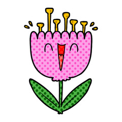 cartoon happy flower