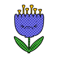 cartoon angry flower
