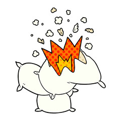 cartoon pillow fight