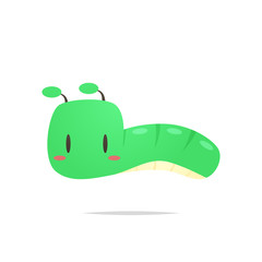 Cute caterpillar worm vector