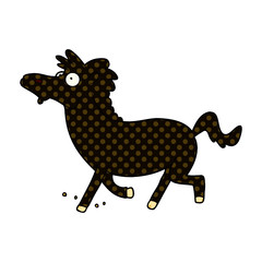 cartoon running horse