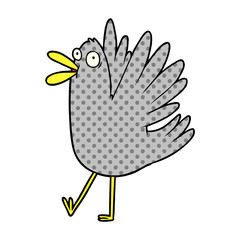 cartoon bird squawking