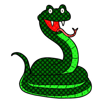 cartoon happy snake
