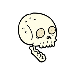 cartoon spooky skull