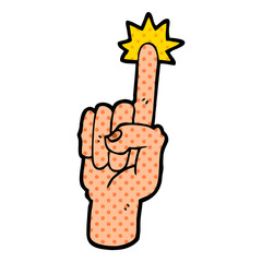 cartoon pointing finger