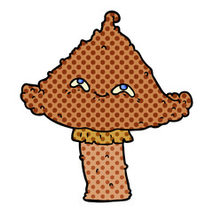 cartoon mushroom with face