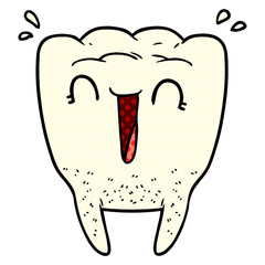 cartoon happy tooth