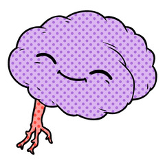 cartoon happy brain