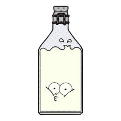 cartoon old bottle