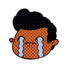 cartoon crying boy