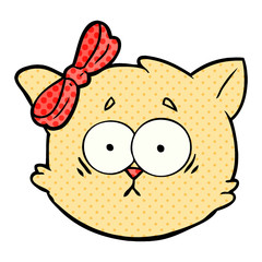 worried cartoon cat face