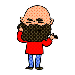 cartoon man with beard frowning
