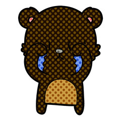 crying cartoon bear
