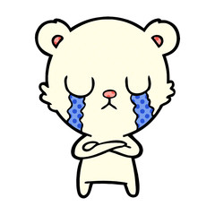 crying polar bear cartoon