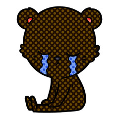 crying cartoon bear