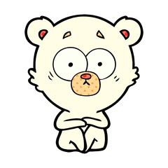 Obraz premium surprised polar bear cartoon