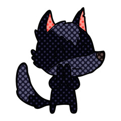 friendly cartoon wolf