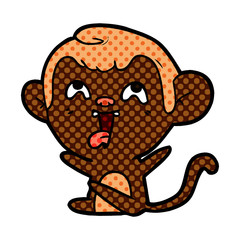Obraz premium crazy cartoon monkey