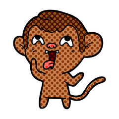 crazy cartoon monkey