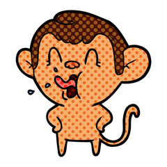 crazy cartoon monkey