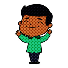 happy cartoon man