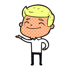 happy cartoon man