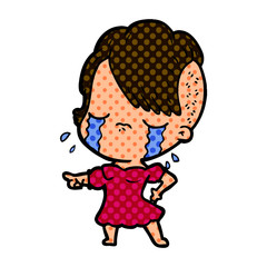 cartoon crying girl