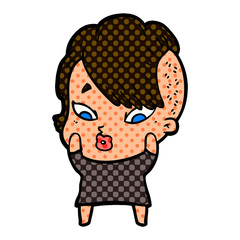 cartoon surprised girl