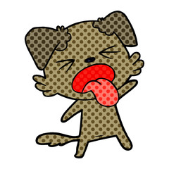 cartoon disgusted dog