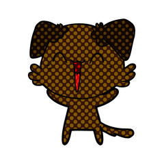 happy little dog cartoon