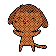happy cartoon dog