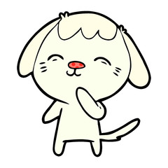 happy cartoon dog