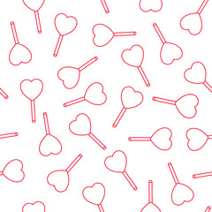 candy love pattern pink outline seamless