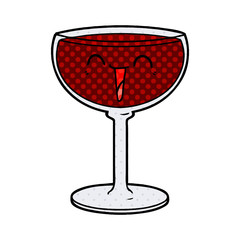 cartoon glass of wine