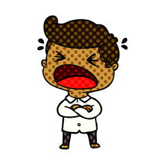 cartoon shouting man