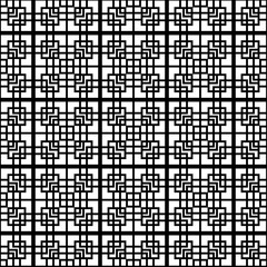 Fototapeta premium Seamless black and white minimal geometric pattern vector background. Perfect for wallpapers, pattern fills, web page backgrounds, surface textures, textile