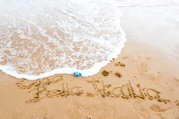 Strandtextur Ciao bella Italia