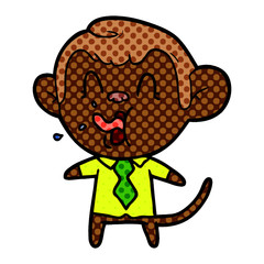 crazy cartoon business monkey