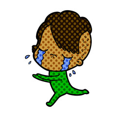 cartoon crying girl