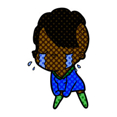cartoon crying girl
