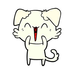 Fototapeta premium happy little dog cartoon