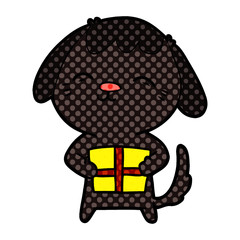 happy cartoon dog
