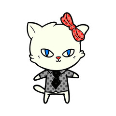 cute cartoon cat boss