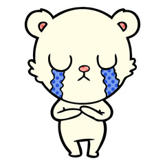 crying polar bear cartoon