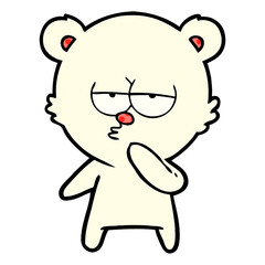 Fototapeta premium bored polar bear cartoon