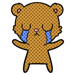 crying cartoon bear